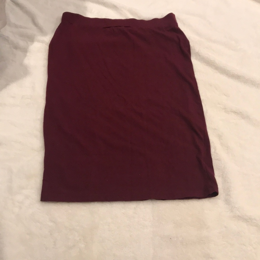 Burgundy skirt!